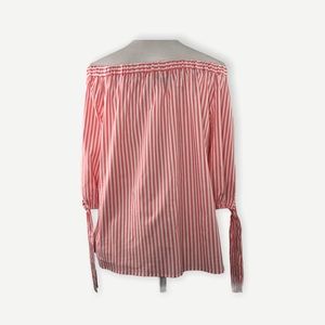 NWT Michael Michael Kors pink/white stripe blouse